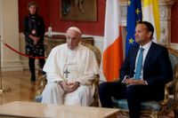 Påve Franciskus mötte under lördagen Irlands premiärminister Leo Varadkar i Dublin.