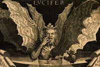 Lucifer som Allessandro Vellutello tänkte sig den fallne ängeln på 1500-talet.