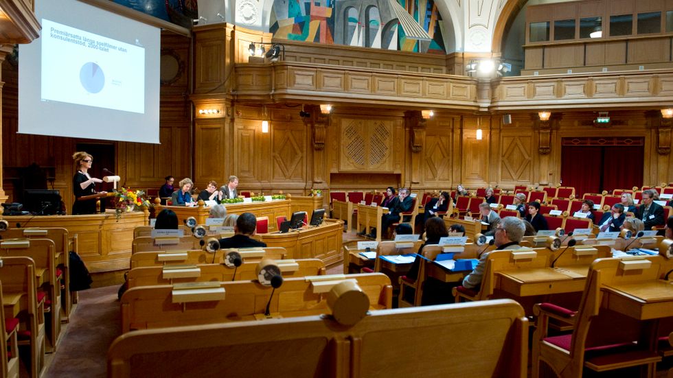 2010 höll riksdagens kulturutskott en öppen utfrågning om jämställdhet och maktstrukturer inom kulturen. Arkivbild.