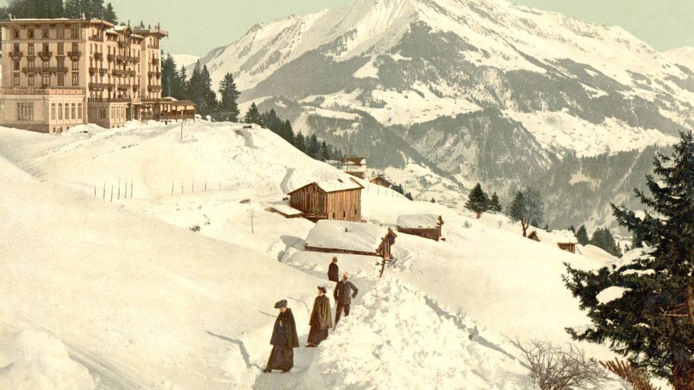 Sanatoriet i Leysin, Schweiz, 1905, idag en populär skidort. 