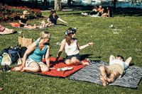 Svenskar håller midsommarpicknick under pandemin.