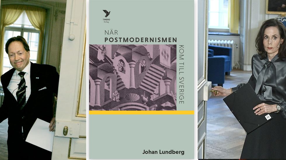 Par i brott? Horace Engdahl och Sara Danius är syndabockarna i ”När postmodernismen kom till Sverige”.   