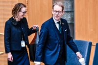 Utrikesminister Tobias Billström (M) då riksdagen debatterar och röstar om svenskt Natomedlemskap.