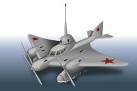 Ingenjören Boris Usjakov kom med idén om den flygande ubåten.