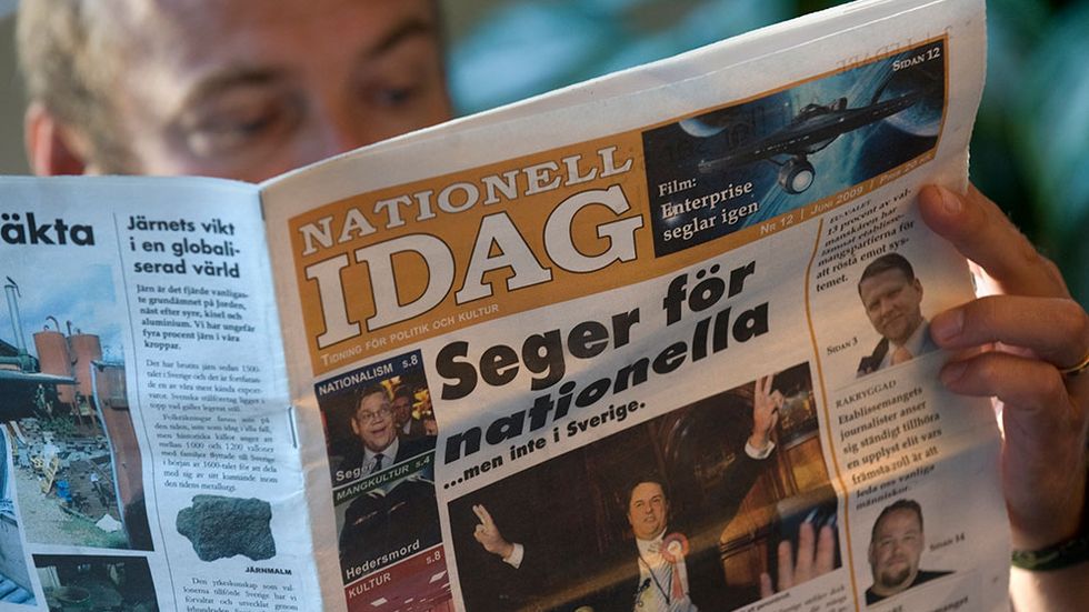 Sveriges generösa och välskyddade tryck- och yttrandefrihet gör att även tidningar som är emot alla människors lika värde, som till exempel den högerextrema Nationell Idag, får publiceras.