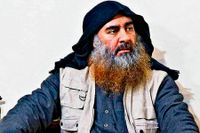 Arkivbild av IS-ledaren Abu Bakr al-Baghdadi som dog under ett USA-anfall i slutet av oktober.