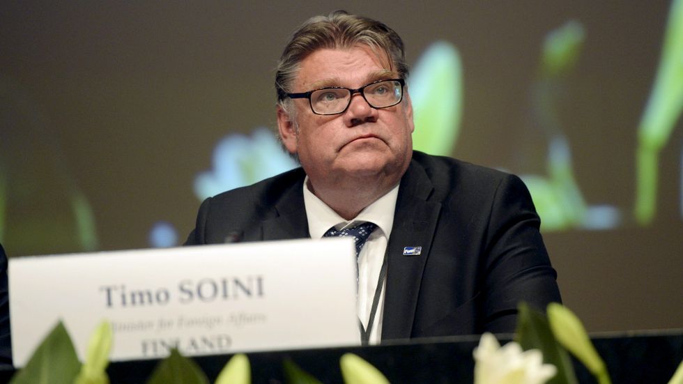 Utrikesministern i Finland har problem