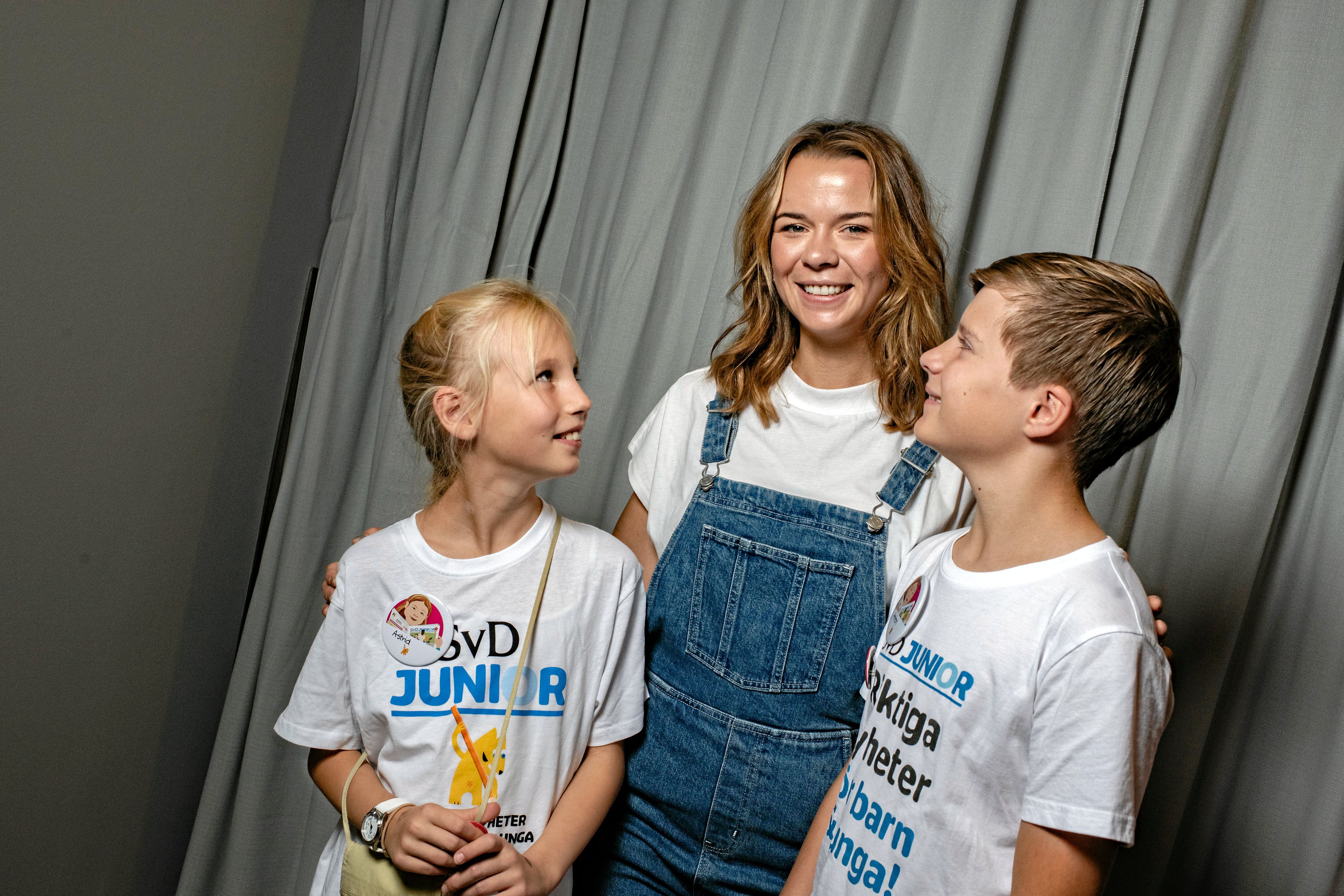 Juniorreportrarna Astrid och Anton hade förberett många frågor inför mötet med Margaux. De tyckte att det var spännande att träffa henne på Bokmässan i Göteborg.