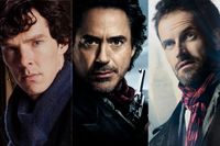 Sherlock Holmes x 3. Benedict Cumberbatch, Robert Downey Jr och John Lee Miller.