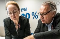 Ulrika Årehed Kågström och Klas Kärre på Cancerfonden.