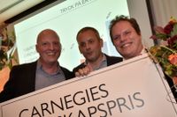 Mattias Nilsson Benfatto, Gustaf Öqvist Seimyr och Fredrik Wetterhall kammade hem titeln Framtidens entreprenör 2015.