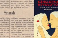 Klipp ur SvD:s historiska arkiv, den 13 oktober 1964 samt omslaget till antologin ”Känslornas revolution” (Appell förlag, 2017).