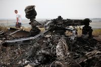 Vraket efter MH17 i Grabovo i östra Ukraina.