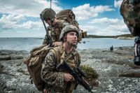 Amerikansk militär på Utö i somras under ett moment i Nato-övningen Baltops där Sverige deltog.