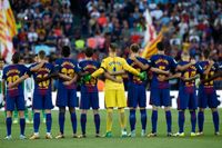 På ryggen bar samtliga spelare i hemmalaget "Barcelona" i stället för sina efternamn. 