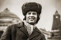 Artisten Dean Reed på Röda torget i Moskva, 1973. 