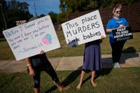 Abortfrågan väcker starka känslor i USA. Bilden visar en manifestation mot abort i Texas grannstat Louisiana i förra veckan.