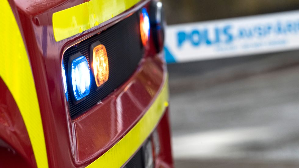 Kvarlevor efter en person har hittats i det hus som brann ned i Gökhem, väster om Falköping, i helgen. Arkivbild.