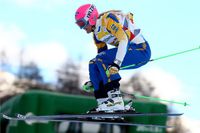 Anna Holmlund jagar final och medalj i dagens skicross. Inget tu tal om den saken. Foto: AP