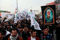 I helgen hölls demonstrationer i Irak inför årsdagen av mordet på den iranske toppgeneralen Qassem Soleimani.