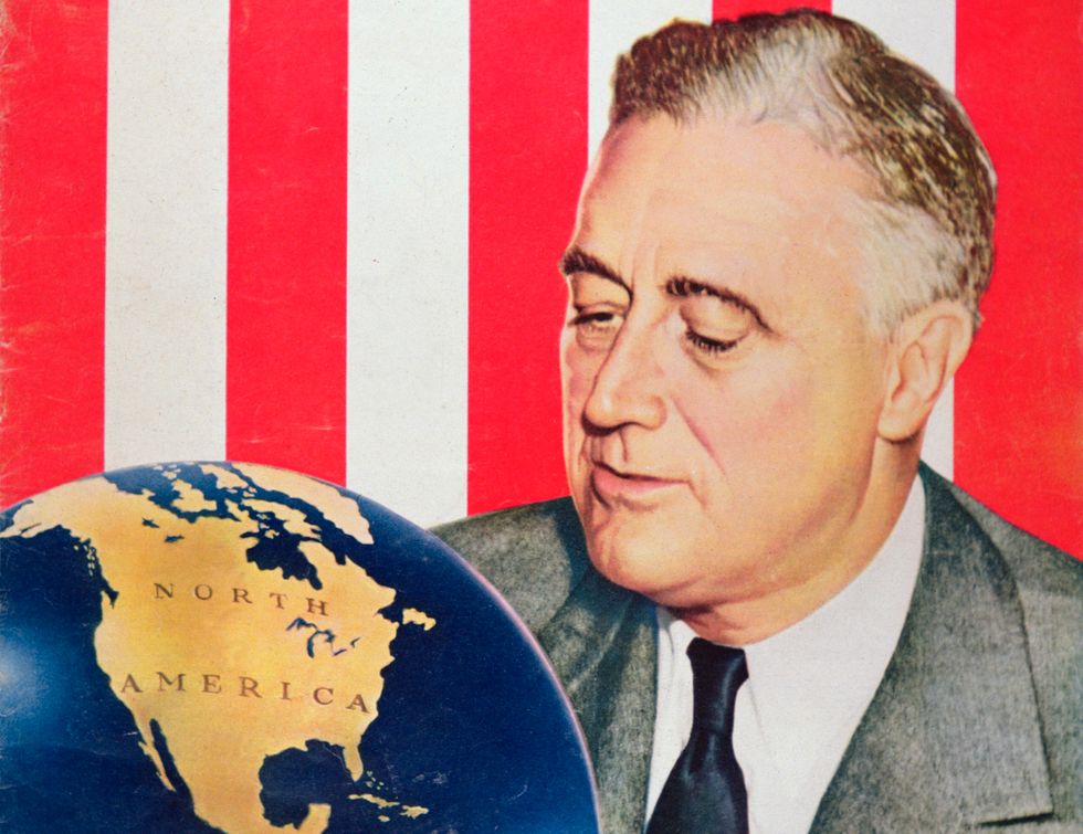 Franklin D Roosevelt, USA:s 32:e president. Bilden kommer från omslaget till nyhetsmagasinet Look, januari 1941.