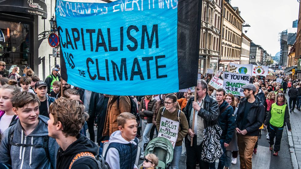 Klimatdemonstration i Stockholm i september.