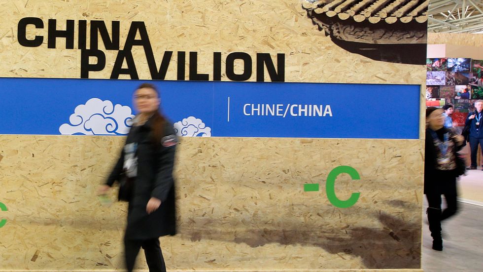 Kinas paviljong för COP21 vid Le Bourget,