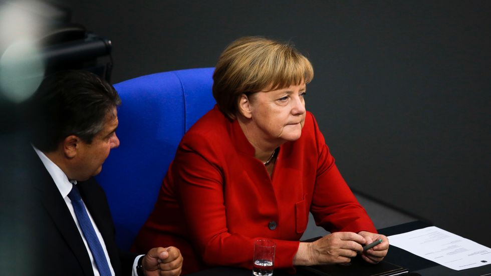 Angela Merkel i Bundestag.