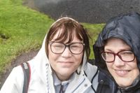 Marianne Johansson med dotter på semester på Island – sedan kom strejken. 