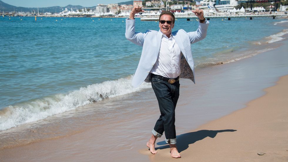 Arnold Schwarzenegger i Cannes.
