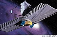 Rymdteleskopet JWST ska sändas ut 1,5 miljoner kilometer från jorden.