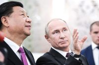 Xi Jinping och Vladimir Putin.