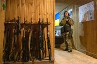 En ukrainsk soldat i Donetskregionen.