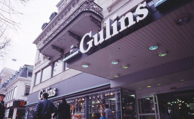 Gulinsbutik i Gävle. Bild från 1988.