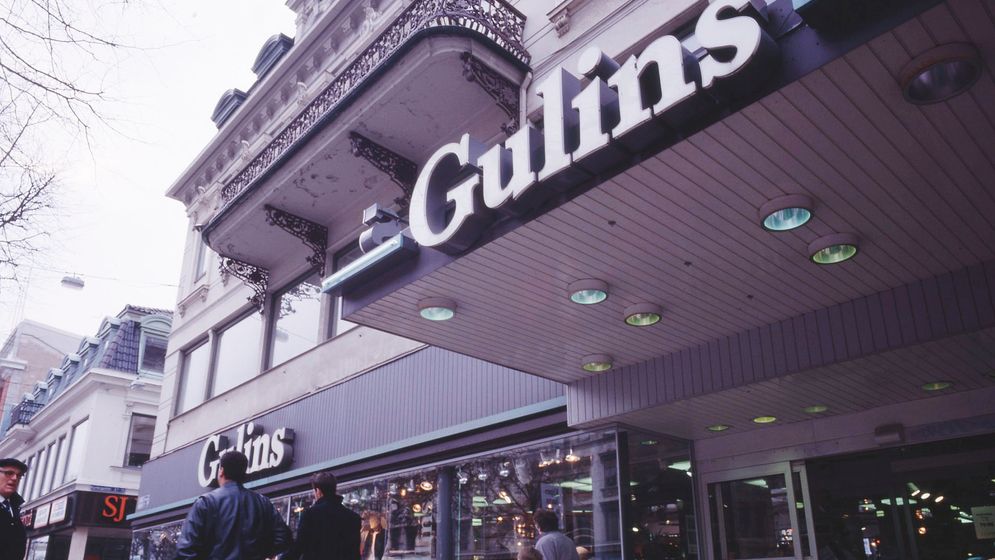 Gulinsbutik i Gävle. Bild från 1988.