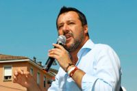Italiens vice premiärminister och inrikesminister Matteo Salvini, ledare för främlingsfientliga Lega, vill ha nyval. Arkivbild.