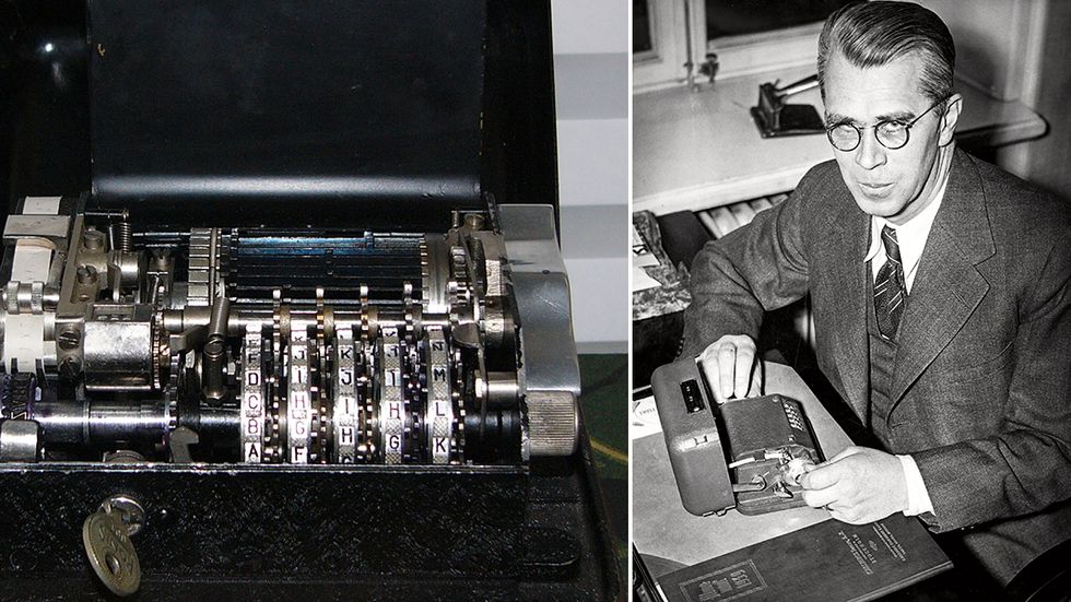 Svensken Boris Hagelin, här fotograferad 1939, uppfann krypteringsmaskinen.
