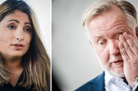 Nooshi Dadgostar (V) och Johan Pehrson (L) reagerar båda negativt på Magdalena Anderssons (S) val i SVT:s utfrågning.