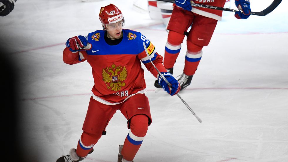 Nikita Gusev gjorde två mål i Ryssland 5–3-seger i bronsmatchen mot Finland.