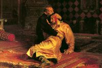 Ilja Repin: Ivan den förskräcklige och hans son den 16 november 1581.