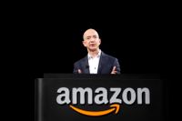 E-handelsjätten Amazon, med storägaren och koncernchefen Jeff Bezos. Arkivbild