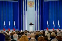 Vladimir Putin i sitt årliga tal till nationen.