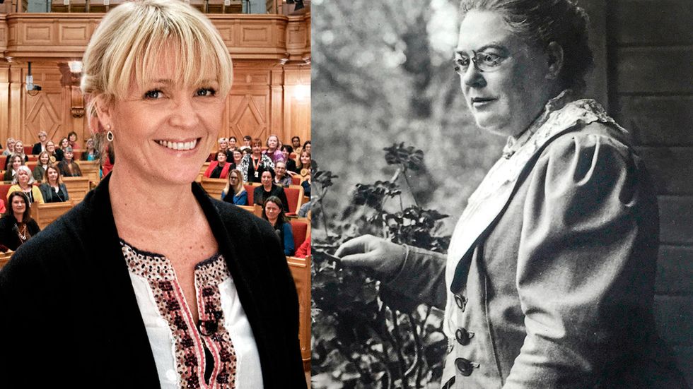 Kattis Ahlström var programledare för ”Kvinnorna på fröken Frimans tid. Anna Whitlock grundade kvinnokooperationen Svenska Hem och ledde kampen för kvinnlig rösträtt.