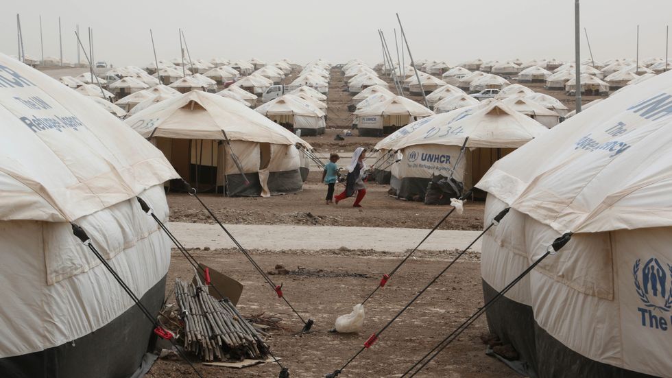 Ett flyktingläger i irakiska Feeshkhabour i augusti 2014. Sedan dess har antalet människor på flykt undan krig världen över ökat kraftigt, uppger UNHCR.