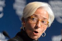 Christine Lagarde vid Världsekonomiskt forum i Davos.