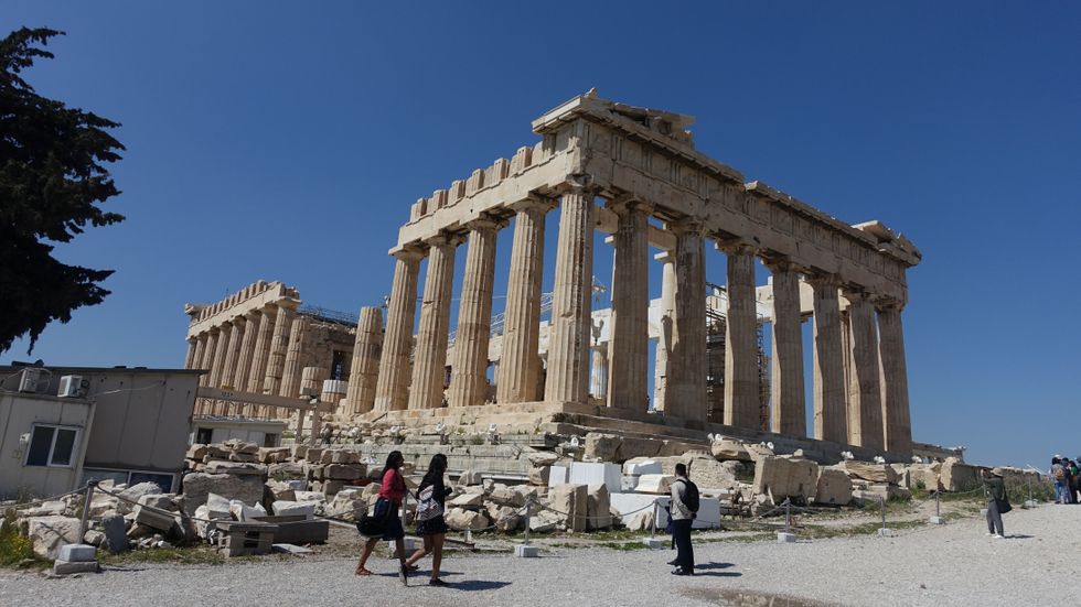 Akropolis i Aten, där flera viktiga monument dateras till 400-talet före Kristus.
