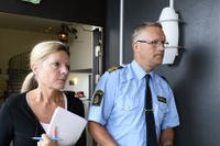 Eva Morén, vice chefsåklagare, och polisens kommenderingschef Per Ågren.