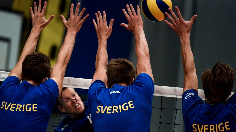 Svenska herrlandslaget i volleyboll föll mot Tjeckien i torsdagens VM-kvalmatch mot Tjeckien. Arkivbild.