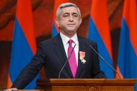 Armeniens tidigare president Serzj Sargsian utsågs nyligen till landets premiärminister. En utnämning som fått tusentals armenier att protestera. Arkivbild.