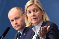 Justitie- och inrikesminister Morgan Johansson (S) och finansminister Magdalena Andersson (S) ska presentera nya åtgärder mot ekonomisk brottslighet. Arkivbild.